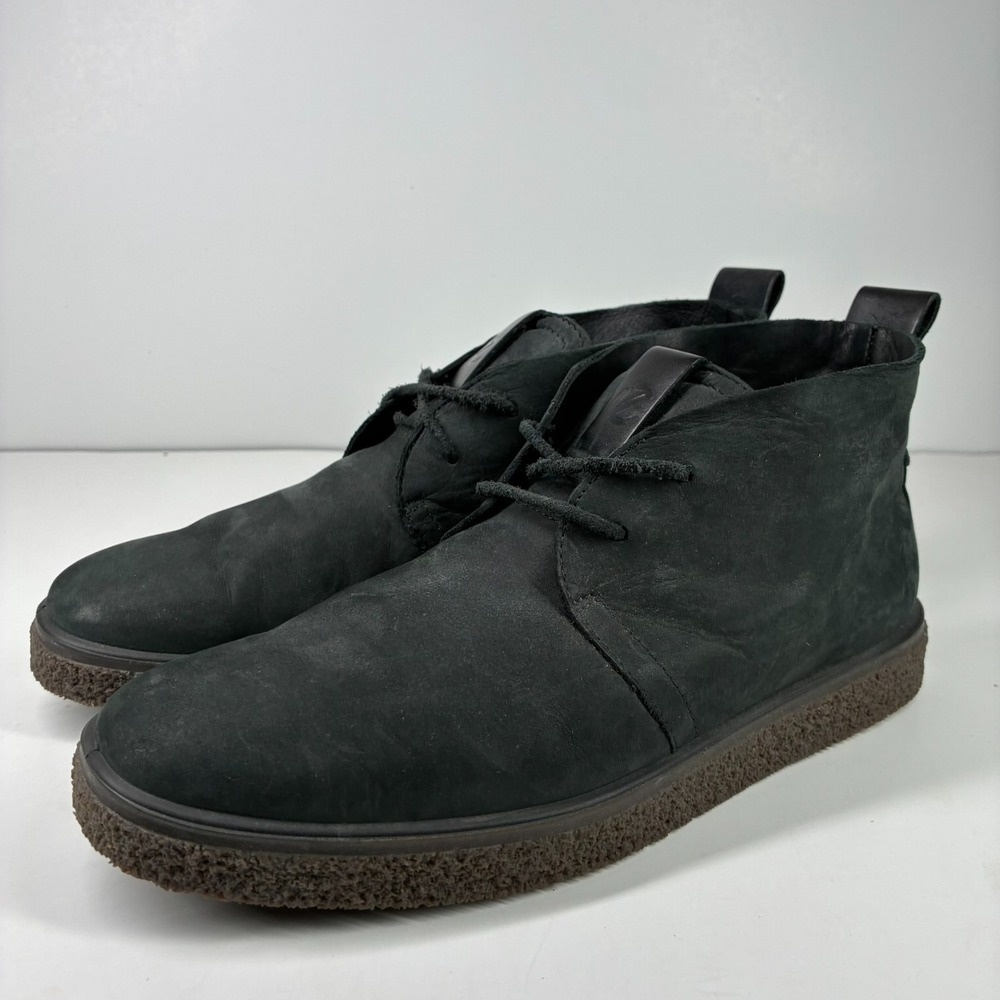 ECCO Crepetray Women's US 9/40 Black Nubuck Leather Chukka Ankle Desert Boots